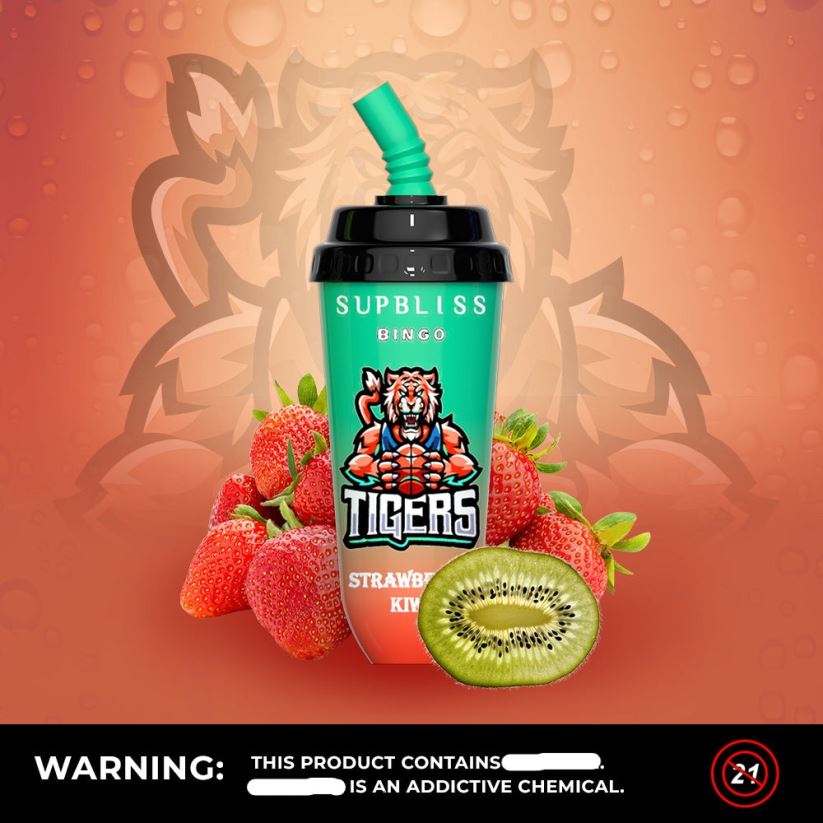 RandM Flavors - RandM Supbliss Bingo 8000 Vape Pod Device 1Pc Strawberry Kiwi 60664B255