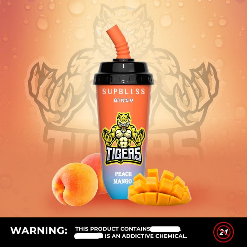 RandM Vape Flavours - RandM Supbliss Bingo 8000 Vape Pod Device 1Pc Peach Mango 60664B263