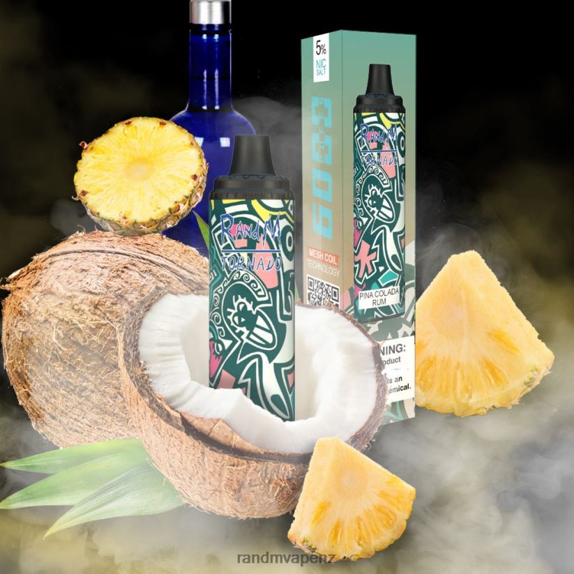 RandM Tornado Store - RandM Tornado 6000 Airflow Control Vape Pod Device 1Pc Pina Colada Rum 60664B280