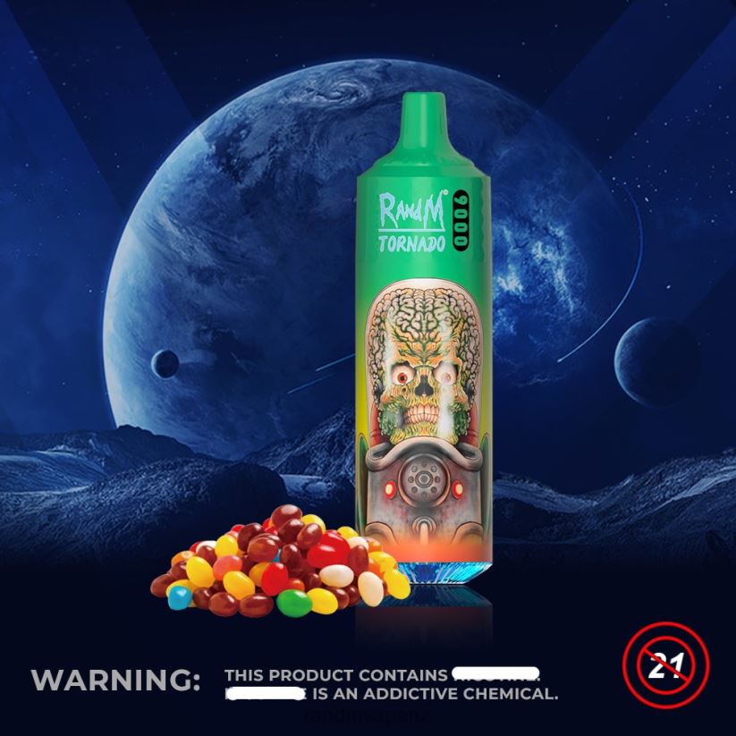 R And M Vape NZ - RandM Tornado 9000 Vape Pod Device 1Pc Version 1 Rainbow Candy 60664B131