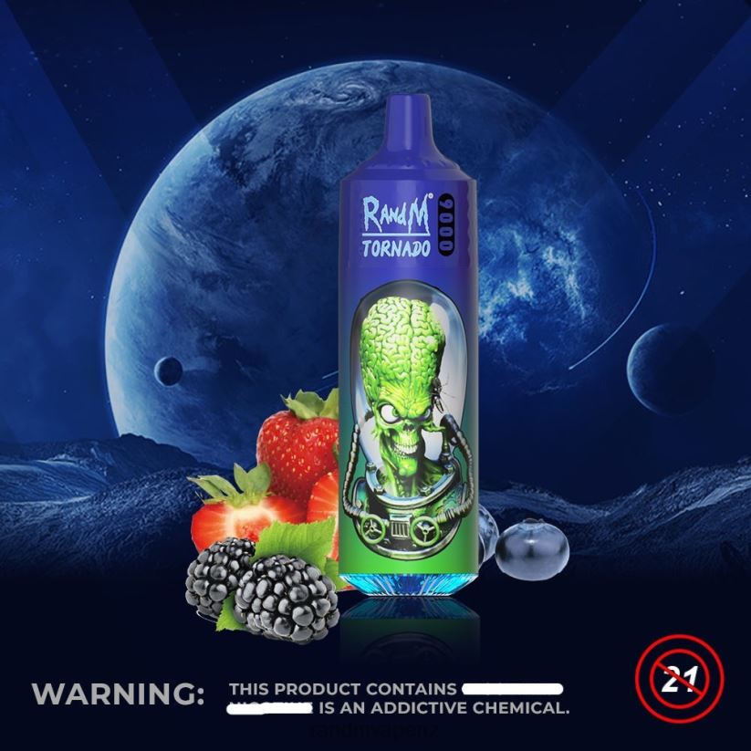 R And M Vape NZ - RandM Tornado 9000 Vape Pod Device 1Pc Version 2 Mixed Berries 60664B141