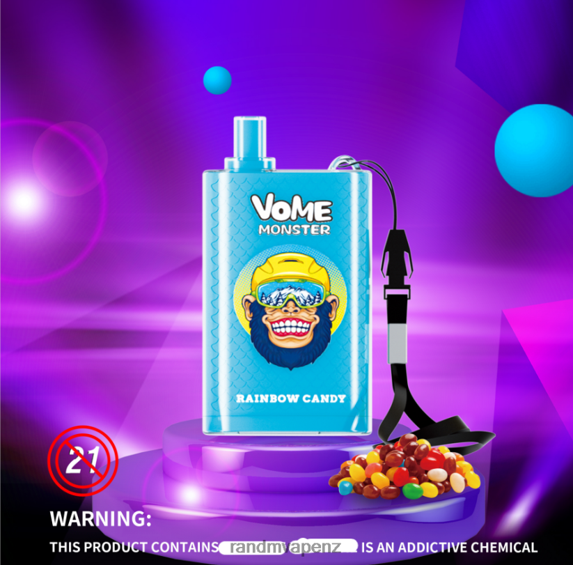 RandM Online Shop - RandM Vome Monster 10000 Airflow Control Vape Pod Device 1Pc Lush Ice 60664B277