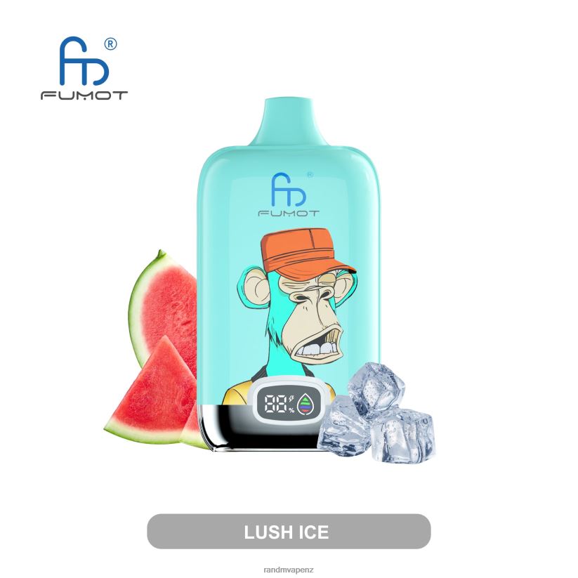 RandM Online Shop - Fumot Original RandM Digital Box 12000 Battery And Liquid Display Vape Device Lush Ice 60664B7