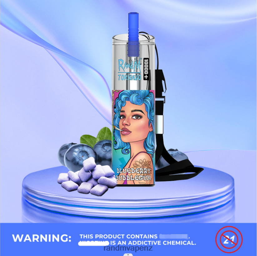 R And M Vape NZ - RandM Tornado 10000 Plus Airflow Control Vape Device 1Pc Strawberry Kiwi 60664B81