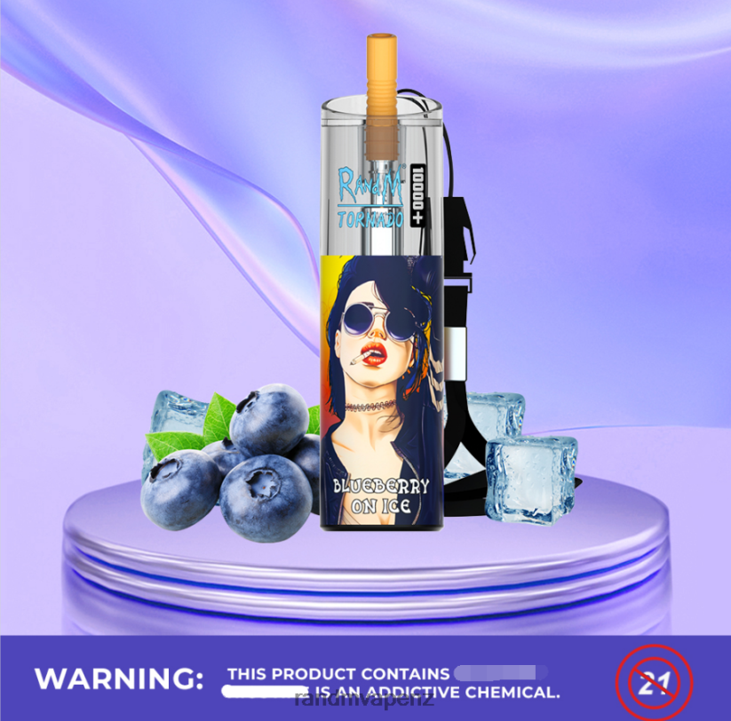 R And M Vape NZ - RandM Tornado 10000 Plus Airflow Control Vape Device 1Pc Strawberry Kiwi 60664B81