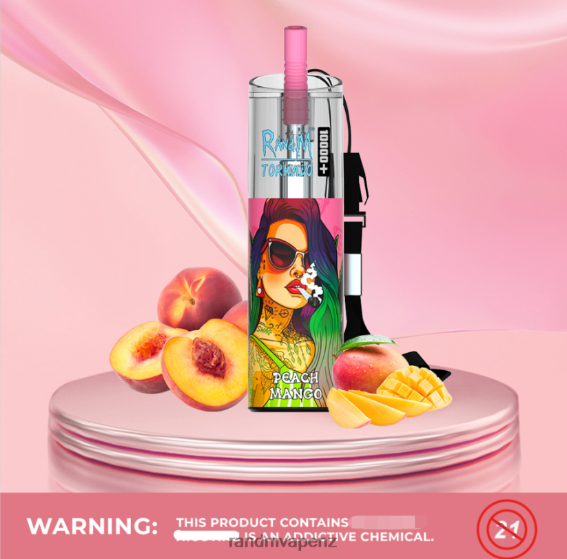 R And M Vape NZ - RandM Tornado 10000 Plus Airflow Control Vape Device 1Pc Strawberry Kiwi 60664B81