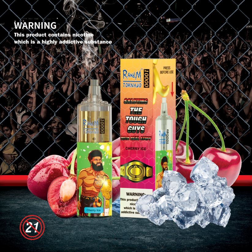 R And M Vape NZ - RandM Tornado 10000 Airflow Control Vape Device 1Pc Red Apple Ice 60664B121