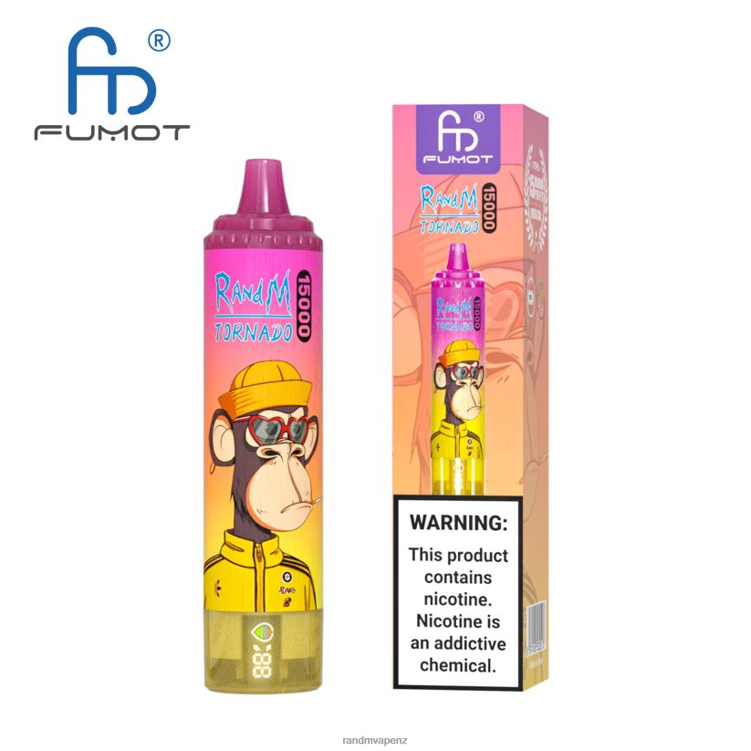 R And M Vape NZ - Fumot RandM Tornado 15000 Vape Device With Battery And Ejuice Display Version 1 Mixed Berry 60664B31