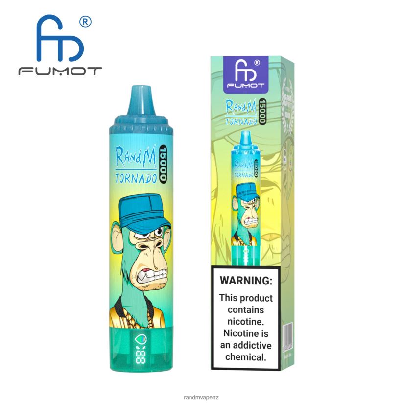 R And M Vape NZ - Fumot RandM Tornado 15000 Vape Device With Battery And Ejuice Display Version 1 Mixed Berry 60664B31