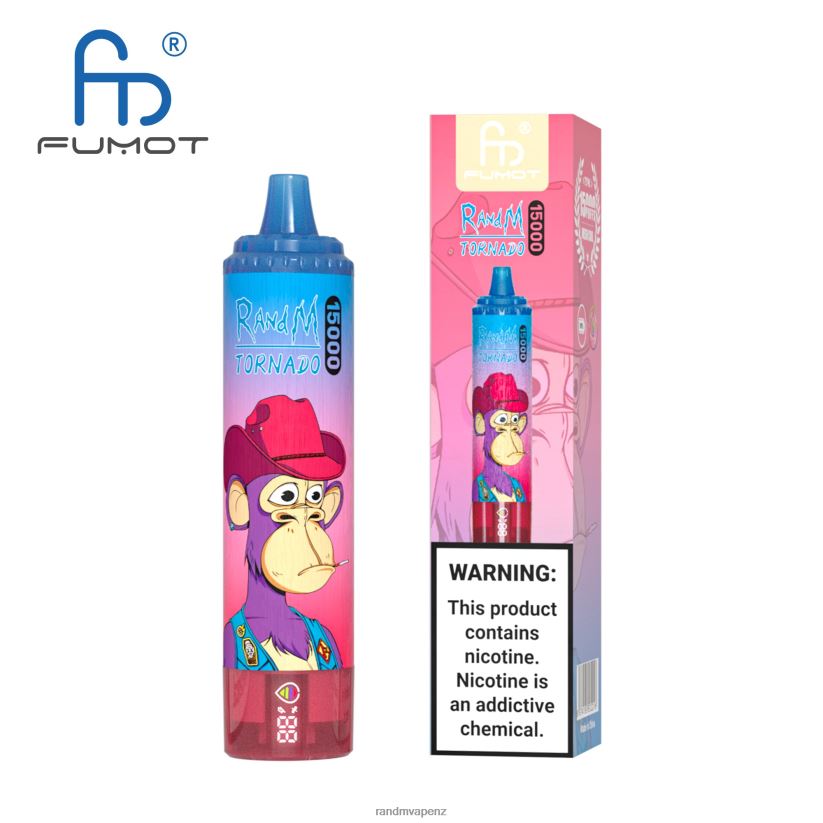 R And M Vape NZ - Fumot RandM Tornado 15000 Vape Device With Battery And Ejuice Display Version 1 Mixed Berry 60664B31