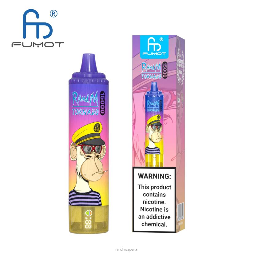 R And M Vape NZ - Fumot RandM Tornado 15000 Vape Device With Battery And Ejuice Display Version 1 Mixed Berry 60664B31