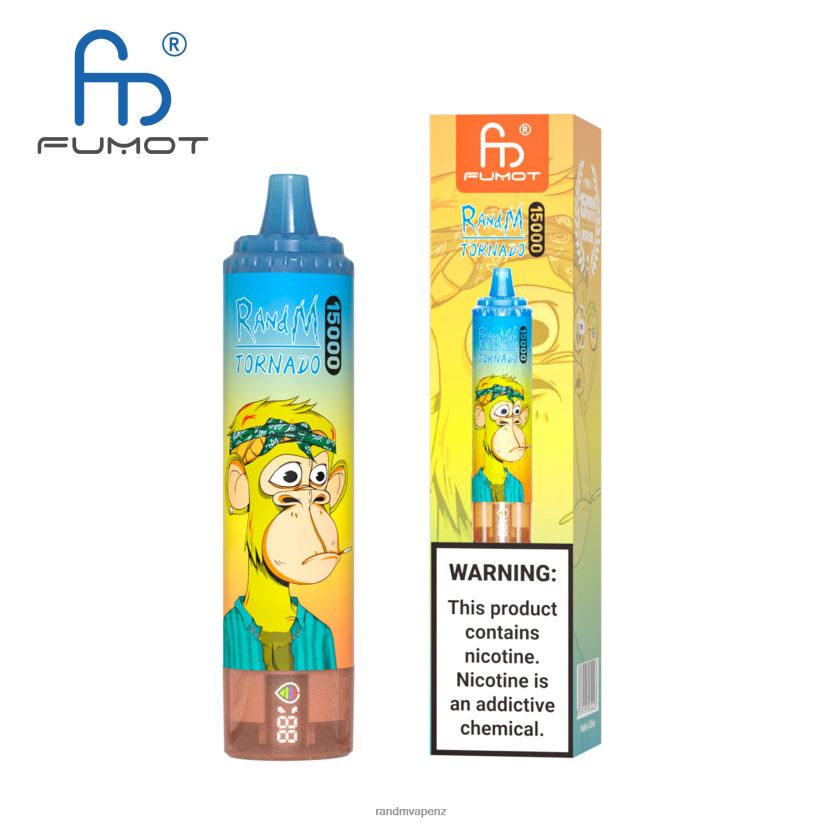 R And M Vape NZ - Fumot RandM Tornado 15000 Vape Device With Battery And Ejuice Display Version 1 Mixed Berry 60664B31