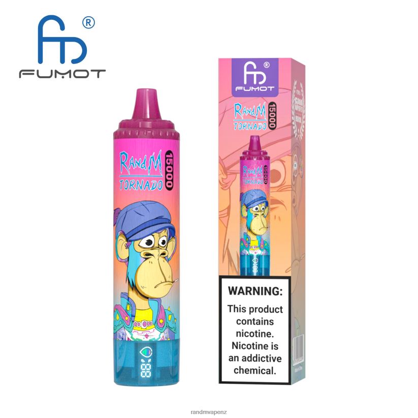 R And M Vape NZ - Fumot RandM Tornado 15000 Vape Device With Battery And Ejuice Display Version 1 Mixed Berry 60664B31