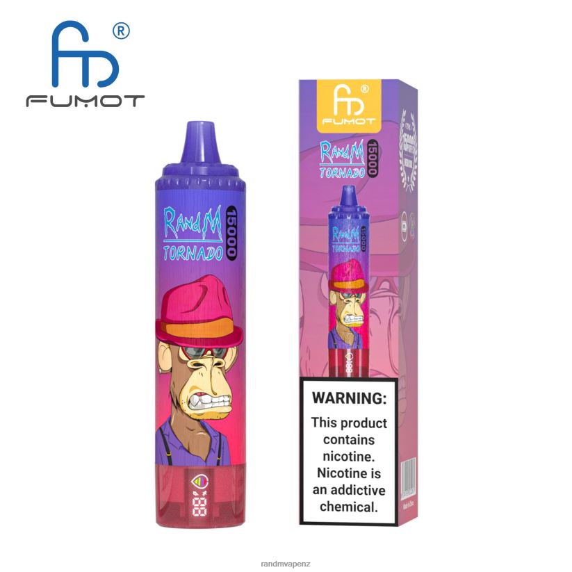 R And M Vape NZ - Fumot RandM Tornado 15000 Vape Device With Battery And Ejuice Display Version 1 Mixed Berry 60664B31