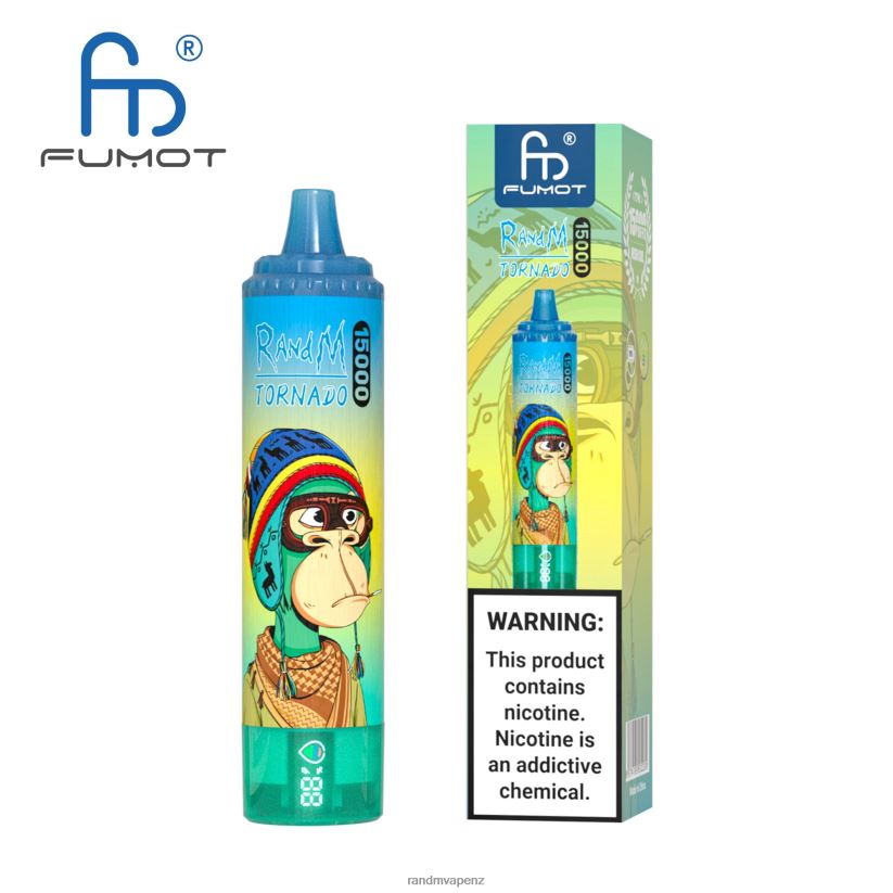 R And M Vape NZ - Fumot RandM Tornado 15000 Vape Device With Battery And Ejuice Display Version 1 Mixed Berry 60664B31