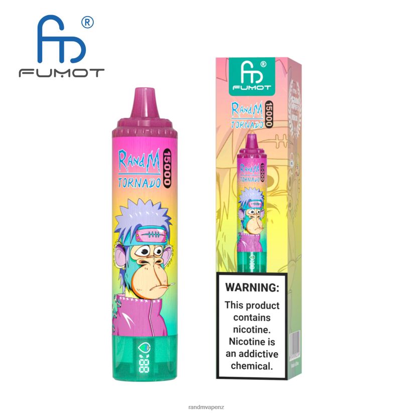 R And M Vape NZ - Fumot RandM Tornado 15000 Vape Device With Battery And Ejuice Display Version 1 Mixed Berry 60664B31