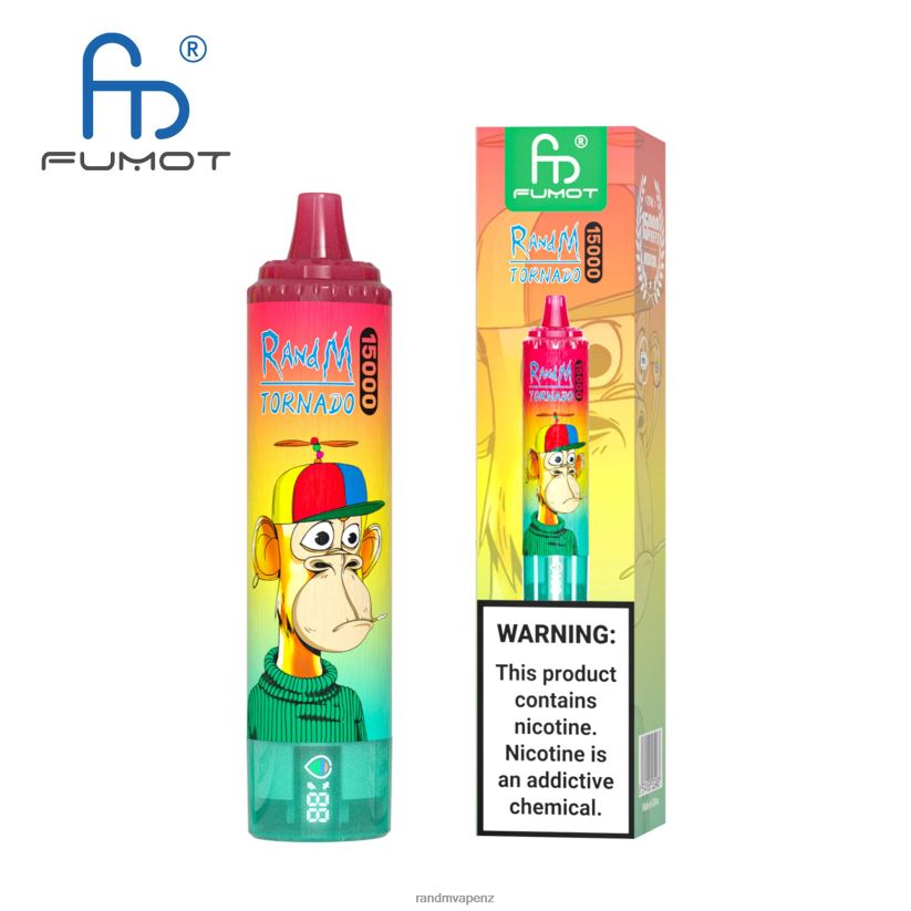 R And M Vape NZ - Fumot RandM Tornado 15000 Vape Device With Battery And Ejuice Display Version 1 Mixed Berry 60664B31