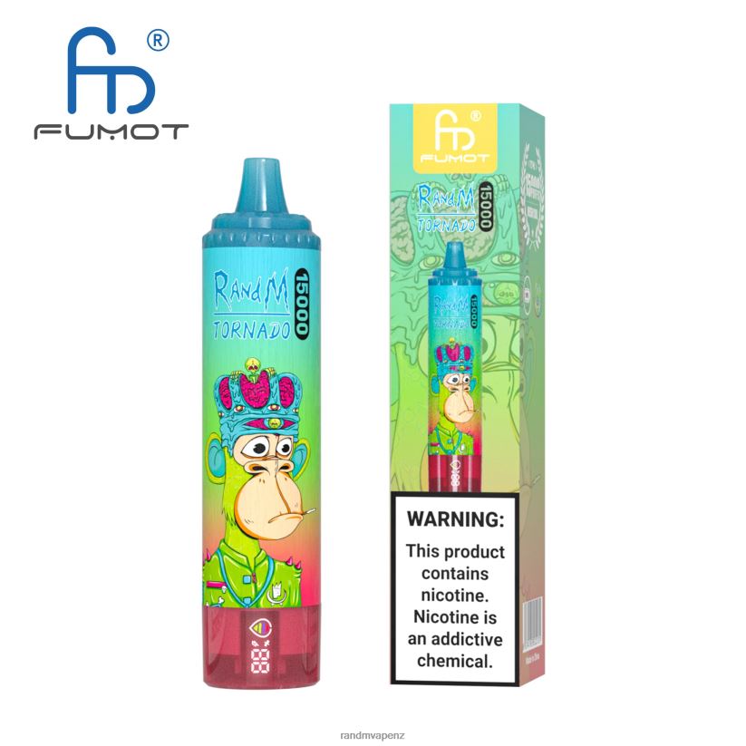R And M Vape NZ - Fumot RandM Tornado 15000 Vape Device With Battery And Ejuice Display Version 1 Mixed Berry 60664B31