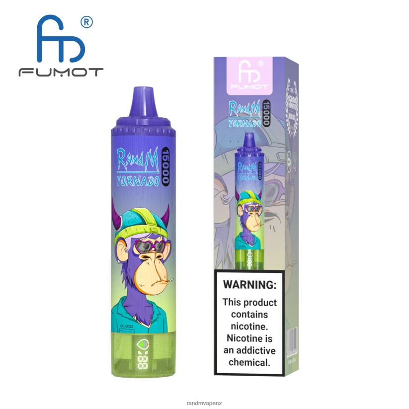 R And M Vape NZ - Fumot RandM Tornado 15000 Vape Device With Battery And Ejuice Display Version 1 Mixed Berry 60664B31