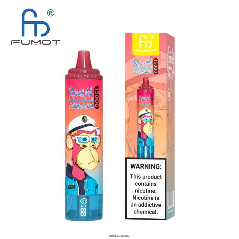 R And M Vape NZ - Fumot RandM Tornado 15000 Vape Device With Battery And Ejuice Display Version 1 Mixed Berry 60664B31