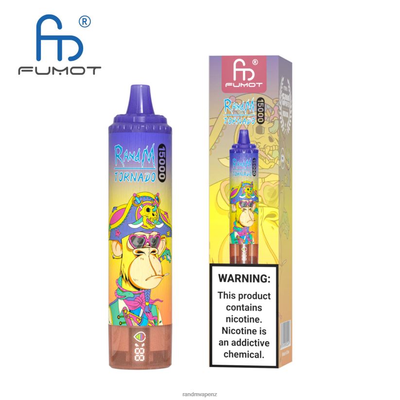 R And M Vape NZ - Fumot RandM Tornado 15000 Vape Device With Battery And Ejuice Display Version 1 Mixed Berry 60664B31