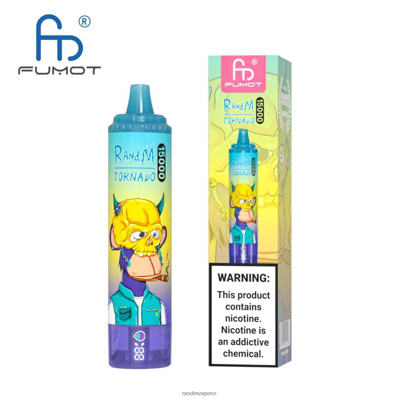 R And M Vape NZ - Fumot RandM Tornado 15000 Vape Device With Battery And Ejuice Display Version 1 Mixed Berry 60664B31