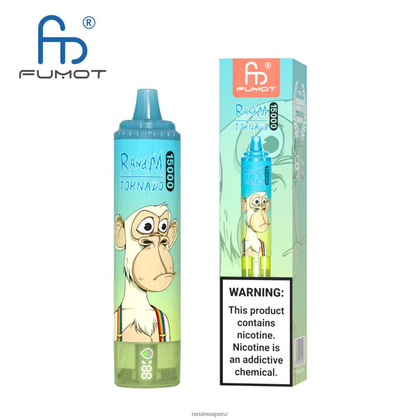R And M Vape NZ - Fumot RandM Tornado 15000 Vape Device With Battery And Ejuice Display Version 1 Mixed Berry 60664B31