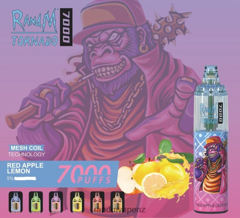R And M Vape NZ - RandM Tornado 7000 Airflow Control Vape Device 1Pc Peach Ice 60664B171