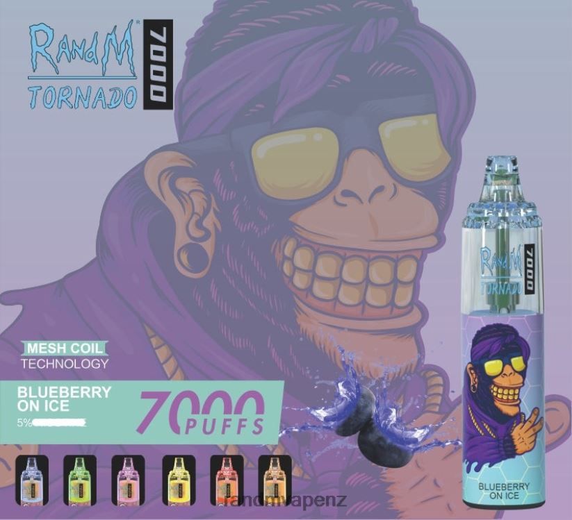 R And M Vape NZ - RandM Tornado 7000 Airflow Control Vape Device 1Pc Peach Ice 60664B171