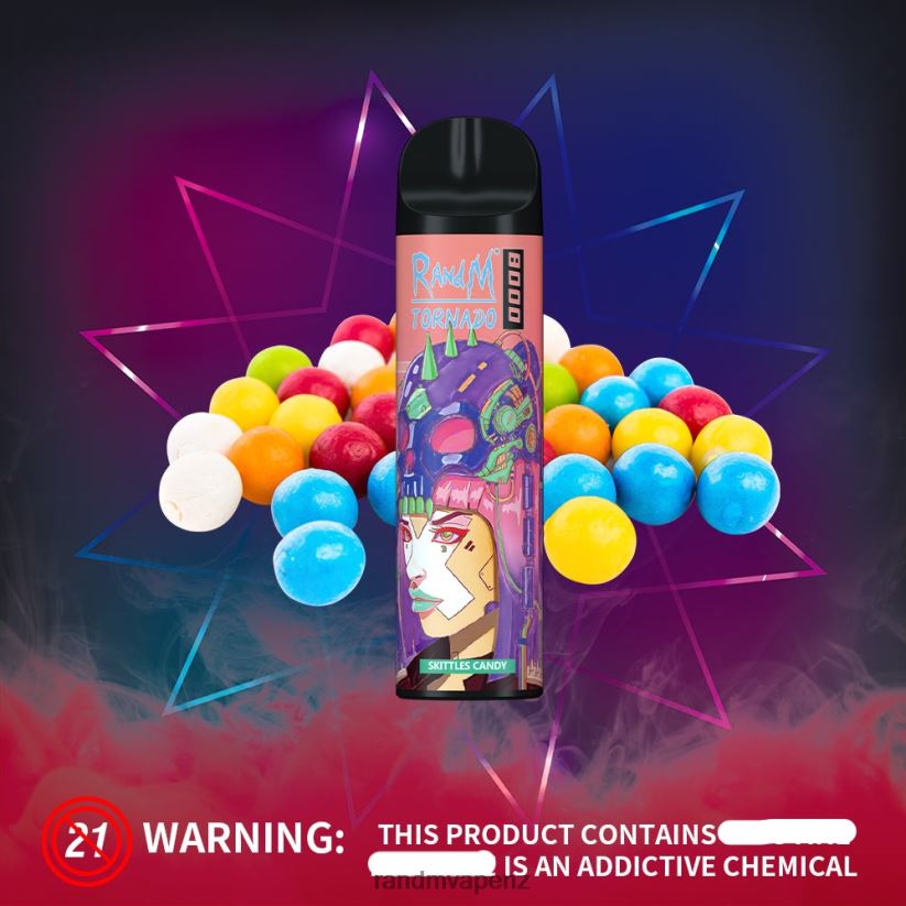 R And M Vape NZ - RandM Tornado 8000 Airflow Control Vape Device 1Pc Peach Mango 60664B251