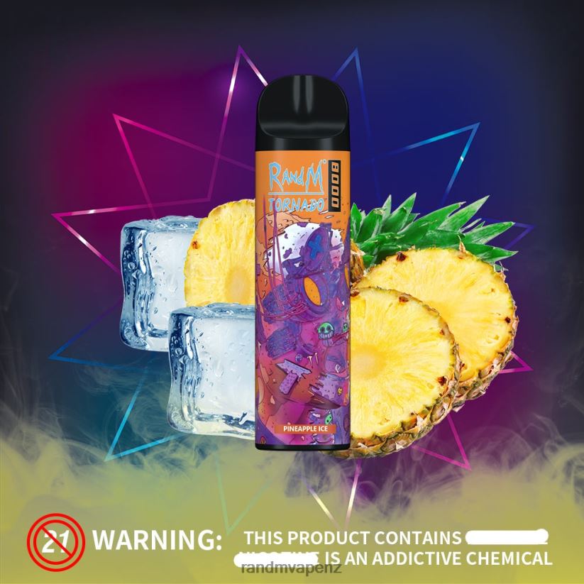 RandM Vape Wellington - RandM Tornado 8000 Airflow Control Vape Device 1Pc Pina Colada 60664B252