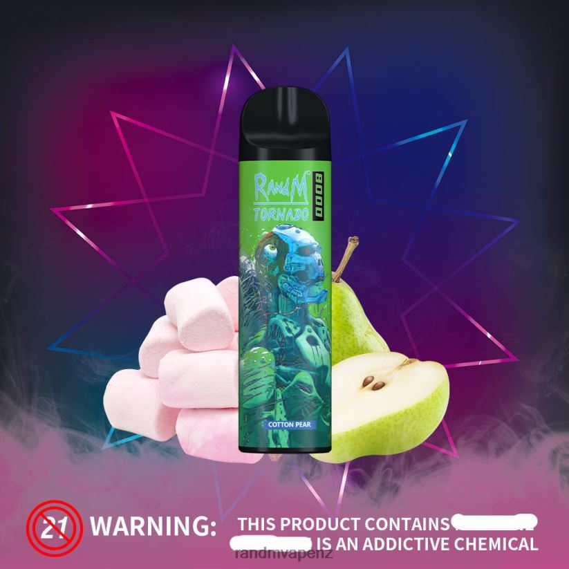 RandM Vape Wellington - RandM Tornado 8000 Airflow Control Vape Device 1Pc Pina Colada 60664B252