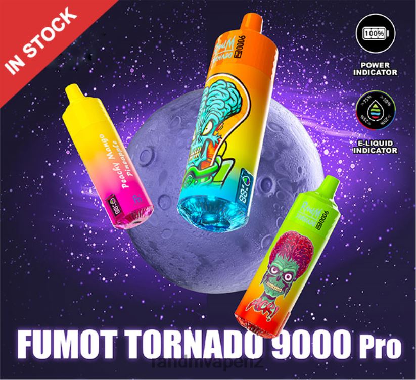 R And M Vape NZ - Fumot RandM Tornado 9000 Pro Vape Device With Battery And Ejuice Display Version 2 Blue Razz Ice 60664B211