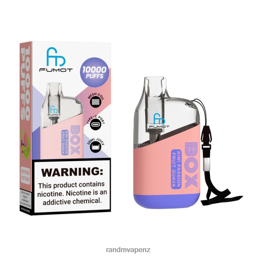 RandM Online Shop - Fumot Original RandM Tornado Box 10000 Airflow Control Vape Device 1Pc Kiwi Passion Fruit Guava 60664B97