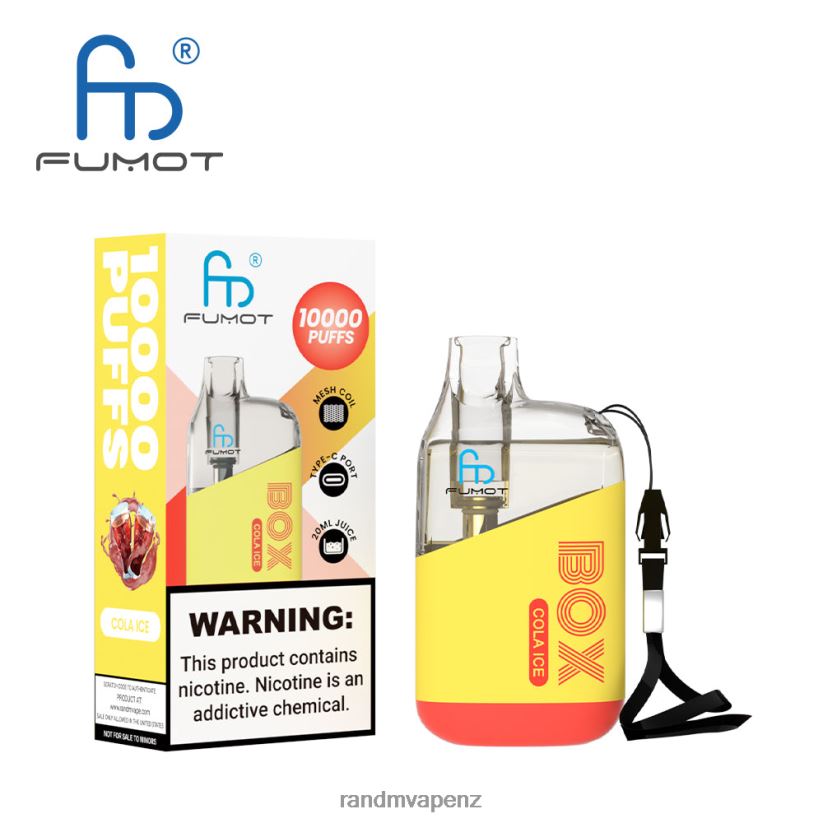 RandM Tornado Store - Fumot Original RandM Tornado Box 10000 Airflow Control Vape Device 1Pc Cola Ice 60664B100