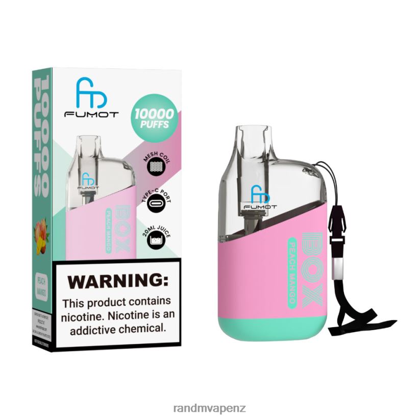 RandM Tornado Store - Fumot Original RandM Tornado Box 10000 Airflow Control Vape Device 1Pc Peach Mango 60664B90