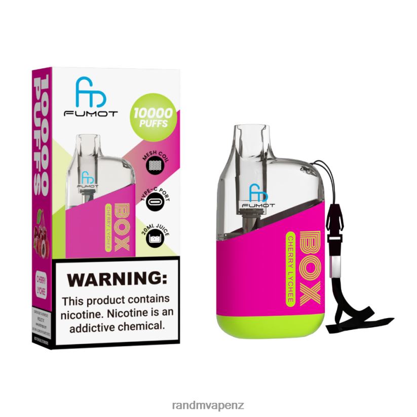 RandM Vape Online - Fumot Original RandM Tornado Box 10000 Airflow Control Vape Device 1Pc Cherry Lychee 60664B98
