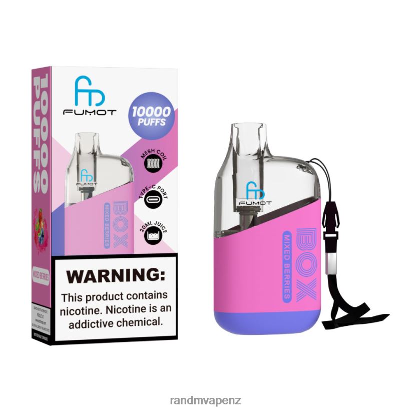 RandM Vape Online - Fumot Original RandM Tornado Box 10000 Airflow Control Vape Device 1Pc Mixed Berries 60664B88