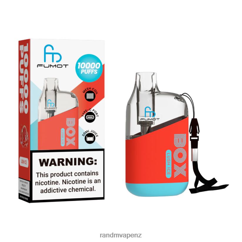 RandM Vape Sale - Fumot Original RandM Tornado Box 10000 Airflow Control Vape Device 1Pc Lush Ice 60664B86