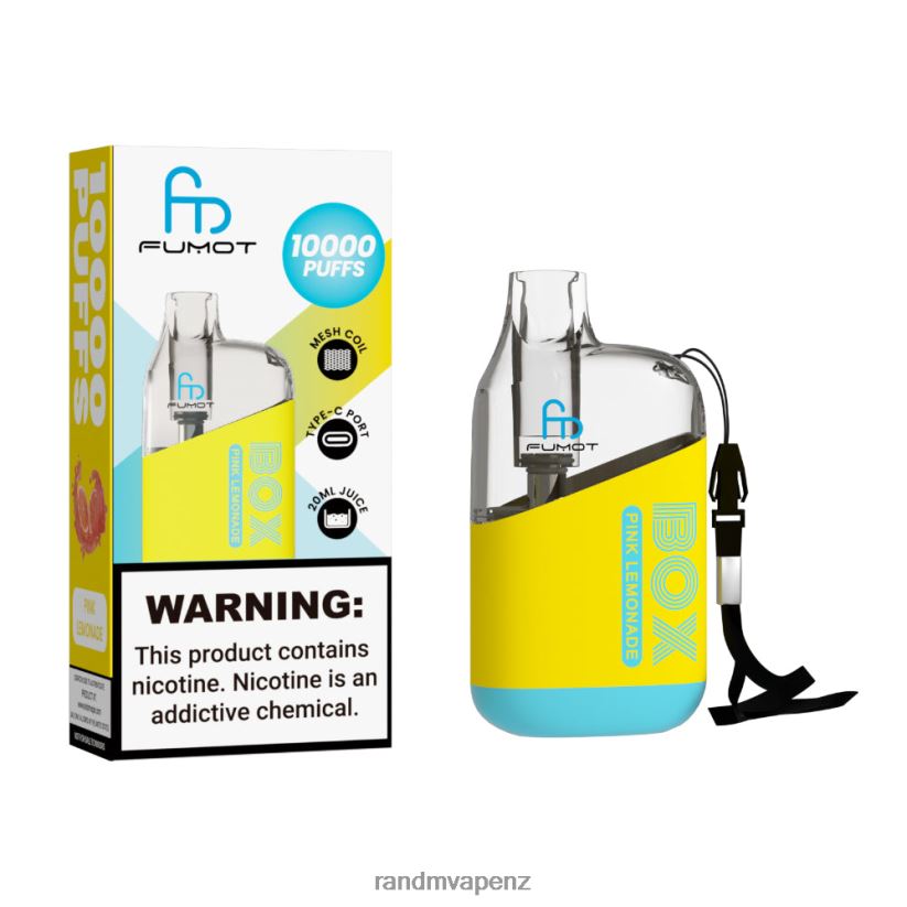 RandM Vape Sale - Fumot Original RandM Tornado Box 10000 Airflow Control Vape Device 1Pc Pink Lemonade 60664B96
